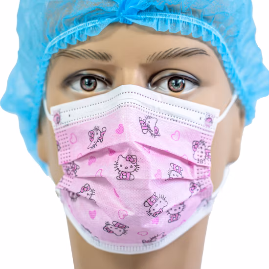 Bambini di piccola dimensione tipo foglia di salice grande spazio respiratorio maschere usa e getta 4 strati polvere Earloop colorato cartone animato bambini maschera Kf94