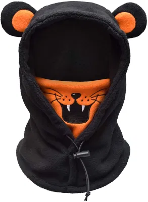 Passamontagna per bambini Maschera da tigre, Maschere a pieno facciale in tessuto lavabile riutilizzabili per ragazzi/ragazze, Maschera antipolvere antivento Cappello invernale