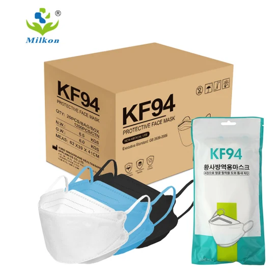 Vendite calde Kf94 Maschera per il viso Maschera coreana 3D colorata a 4 strati Kf94 Salice usa e getta per la sicurezza civile per adulti